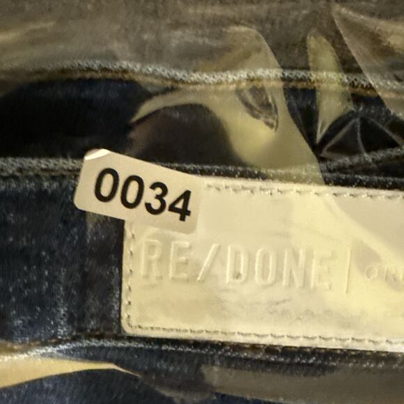 Re/Done Comfort Stretch High Rise Ankle Crop Jeans In Mid 70s. Size 30. - Picture 11 of 11